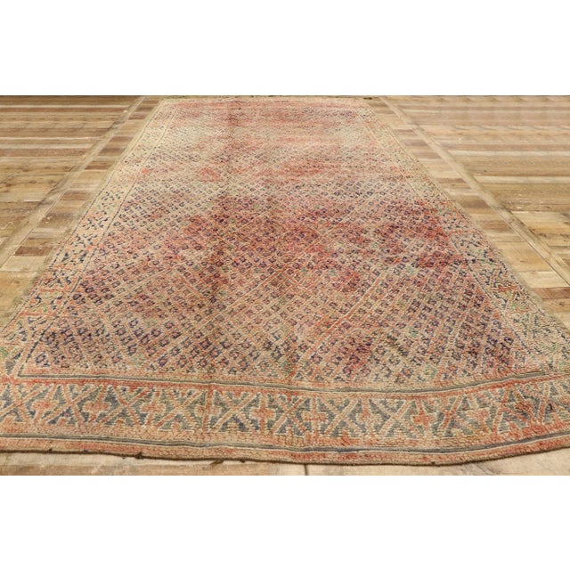 Vintage Beni MGuild Moroccan Rug - 06'09 X 13'07 For Sale In Dallas - Image 6 of 9