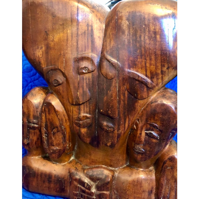 Miriam Sommerburg, Carved Wood German Expressionist Sculpture Jewish Woman Refugee Artist Judaica, c.1950s For Sale - Image 4 of 12