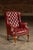 Vintage Tufted Leather Wingback Chesterfield Armchair in Oxblood For Sale - Image 4 of 14