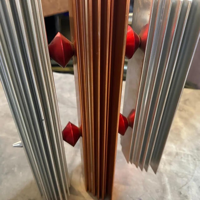 Italian 1980s Post Modern Aluminum Italian Sculpture For Sale - Image 3 of 12