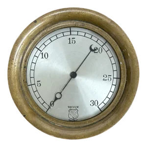 Early 20th Century Ashcroft Brass Vacuum Gauge