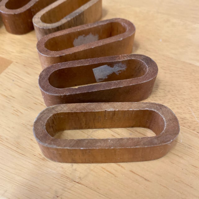 Beautiful set of 8 wooden napkin rings. Perfect for any tablescape to add dimension.