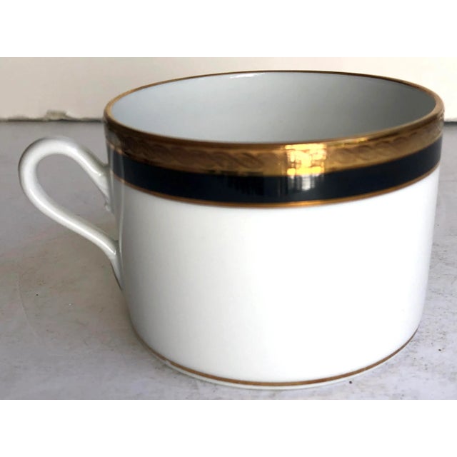 Richard Ginori Richard Ginori Palermo Black Cups & Saucers, Pair For Sale - Image 4 of 9