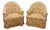 Vintage Mid Century Style Tufted Printed Upholstered Barrel Back Chairs - Pair For Sale