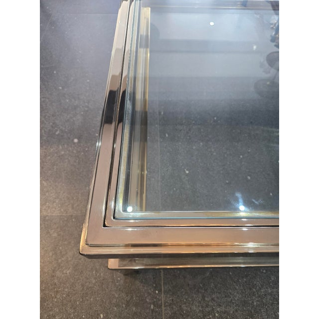 Coffee Table with Sliding Top in Chrome and Glass, 1970s For Sale - Image 18 of 18