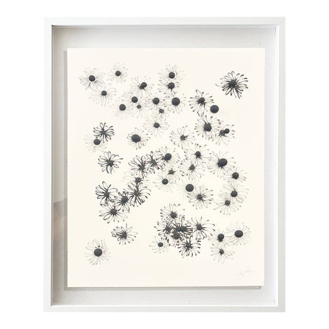 Minimalist Black & White Botanical Abstract, Framed by Jake Poser For Sale