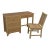 Lexington Henry Link Woven Wicker Writing Desk & Chair For Sale