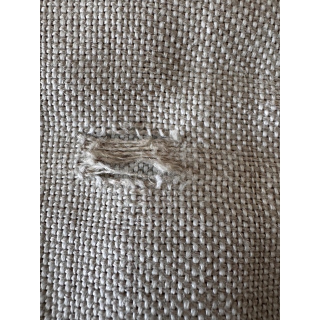 Restoration Hardware 9' Kensington Sofa in Belgian Linen Sand Luxe Depth For Sale - Image 10 of 11