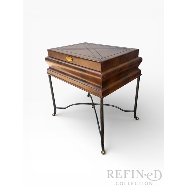 Maitland - Smith Late 20th Century English Regency Revival Storage Side Table in the Manner of Maitland-Smith For Sale - Image 4 of 18