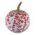 Rusty Red Floral And Vine Tole Pumpkin 4" For Sale