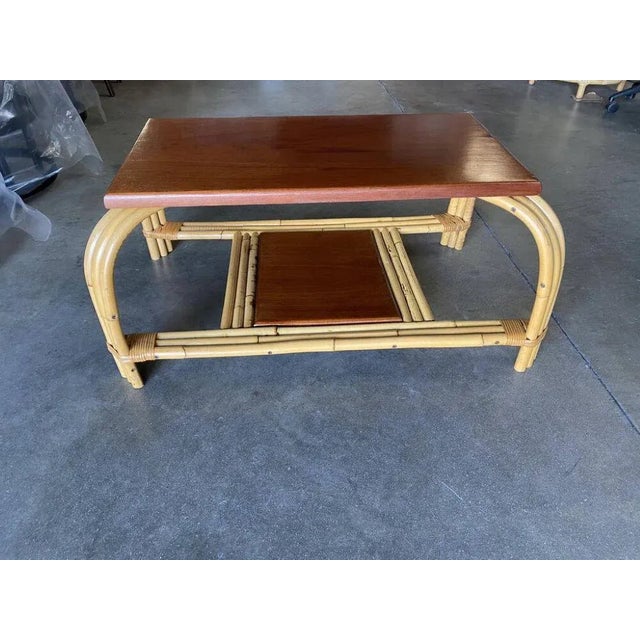 Restored "1949er" Rattan Lounge Chair & Sofa Livingroom Set- 6 Pieces For Sale - Image 11 of 12