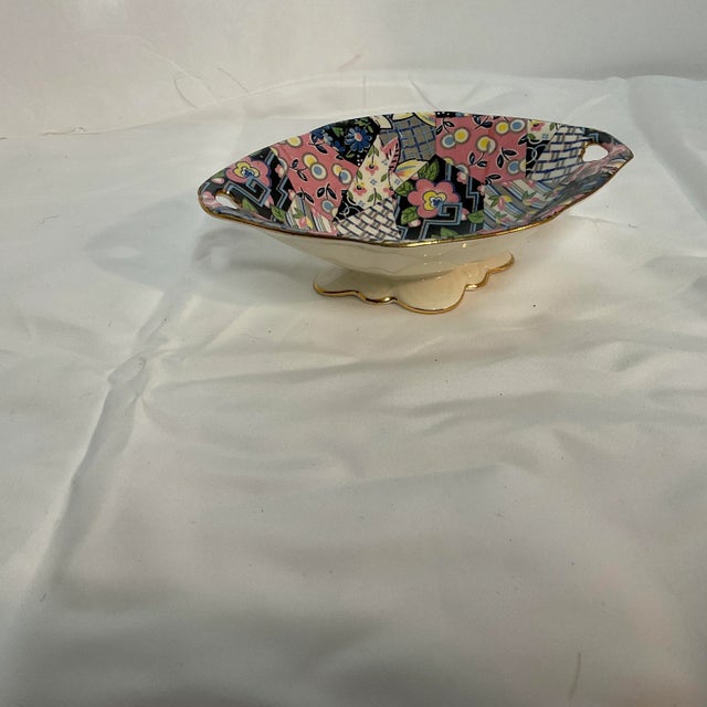 Vintage English Royal Winton Grimwades “Quilt” Chintz Pattern Pin Dish For Sale - Image 4 of 4