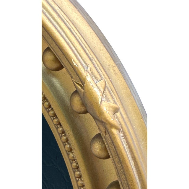 Wood Small Antique Giltwood Convex Mirror, 1840 For Sale - Image 7 of 11