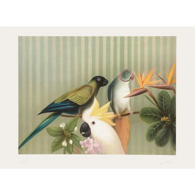 Arnaud D'HAUTERIVES Talking Birds 1985 lithograph on wove paper signed and numbered in pencil 22.0 x 29.9 in illustration...
