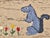 American Vintage American Hand Hooked Rug, Wool & Cotton, Standing Squirrel Design, 1x2 For Sale - Image 3 of 10