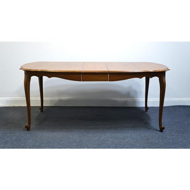 Broyhill Broyhill Furniture Solid Hard Rock Maple Country French Provincial Dining Table For Sale - Image 4 of 10