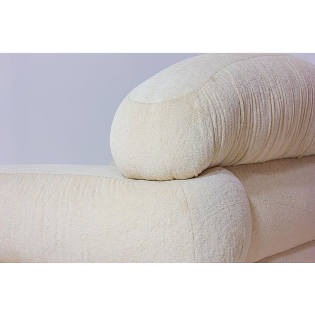 Italian Lounge Chairs in Cream Coloured Fabric, 1970s, Set of 2 For Sale - Image 14 of 16