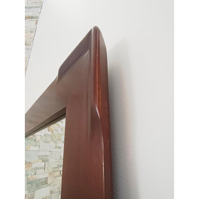 Large Mirror in Cherry Wood, 1970s For Sale - Image 4 of 8