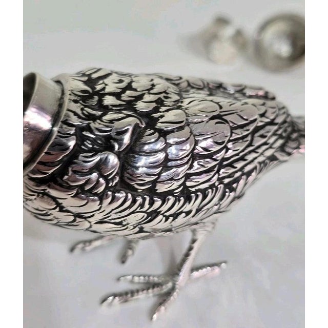 Antique Early 20th Century Continental Silver Bird Model For Sale - Image 6 of 17