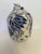 Vintage Abstract Large Blue and White Art Vessel Vase For Sale - Image 4 of 5