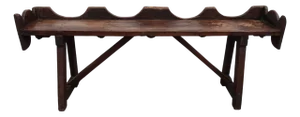 Antique Rustic Oak Bench, 1800s