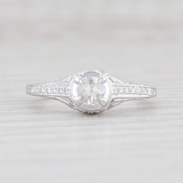 Gem: Natural Diamonds - 0.27 Total Carats, G - H Color - Center - 0.17 Carat, Rose Cut, SI2 Clarity - Accents - 0.10...