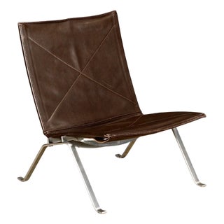 Early Production 'Pk-22' Lounge Chair by Poul Kjærholm for Ekc, Double-Signed For Sale