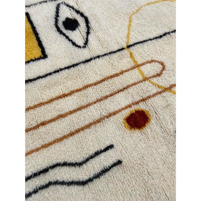 Modern Modern Berber Moroccan Beni Ouarain Rug For Sale - Image 3 of 4