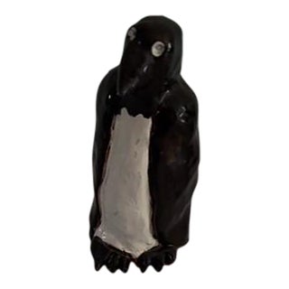 Peppertown Pottery Ceramic Penguin by Artist Riley, Mississippi Crafts Center For Sale