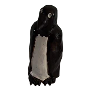Peppertown Pottery Ceramic Penguin by Artist Riley, Mississippi Crafts Center