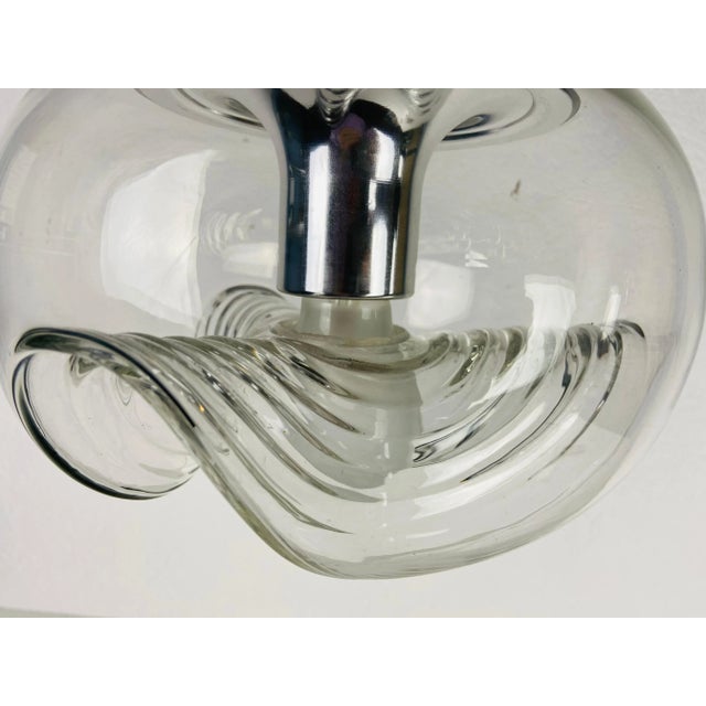 Transparent Glass Pendant Lamp by Koch & Lowy for Peill and Putzler, 1960 For Sale - Image 12 of 13