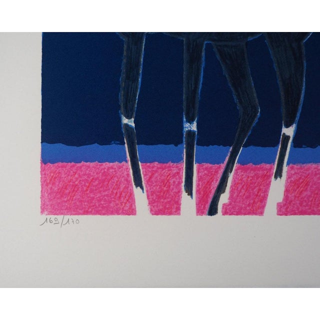 Albert Zavaro, Le trio de cavaliers, Lithograph For Sale - Image 6 of 8