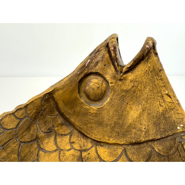 Vintage Rustic Art Carved Fish Catchall Bowl For Sale - Image 9 of 12
