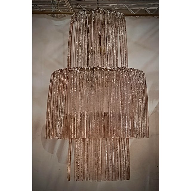 Round Pink Murano Art Glass Chandelier, 2000 For Sale - Image 10 of 10
