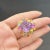 This is part of Chairish’s Fine Jewelry assortment. Center amethyst 5 carat Multi gem, ruby, topaz, amethyst 3 carats This...