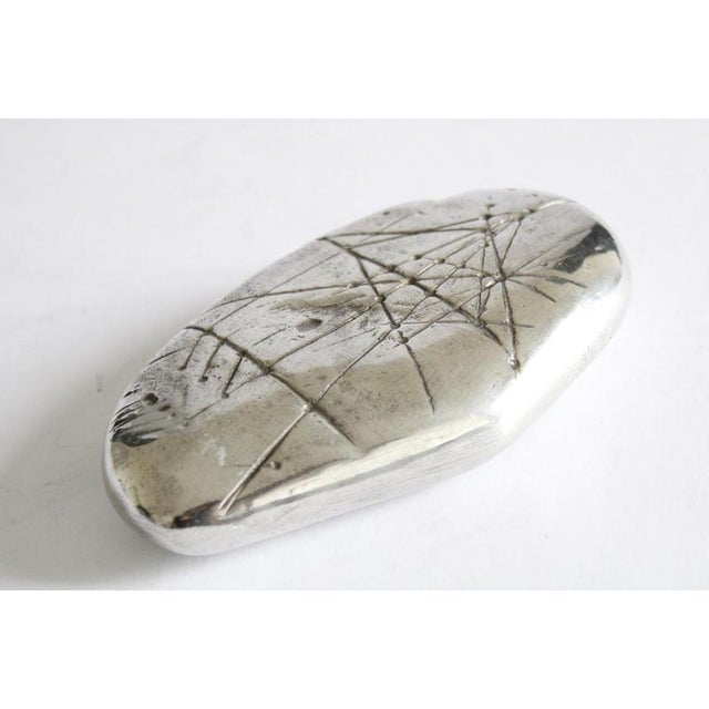 Silver Post-Modern Abstract Pewter Sculpture by Walter Valentini, 1980 For Sale - Image 8 of 18