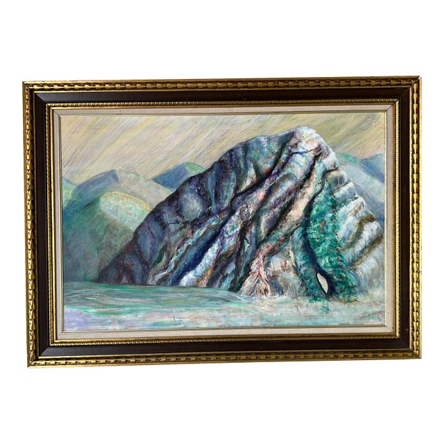 1980's Theodore F. Baron Impressionist Landscape Oil Painting, Framed For Sale