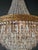 1930s Antique Crystal Basket Chandelier Brass Directoire Style Restored Empire Italy For Sale - Image 5 of 11