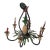 Vintage British Colonial Pineapple & Faux Bamboo Chandelier — Artist-Repainted by Anne Yates Burst, Indies Landing, Winter Park Fl For Sale
