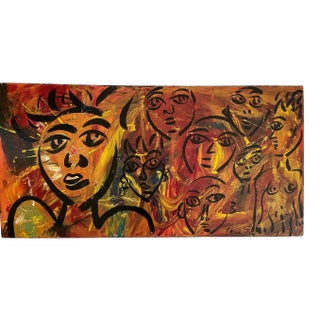 Figurative Abstract Painting, Peter Keil, 1974 For Sale