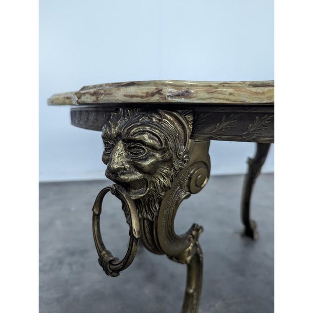 Coffee Table in Bronze and Onyx For Sale - Image 5 of 8