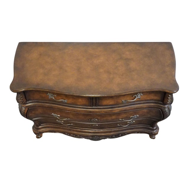 Brown Powell Furniture Burnished French Baroque Inspired Contemporary 50" Bombe Chest of Drawers For Sale - Image 8 of 12