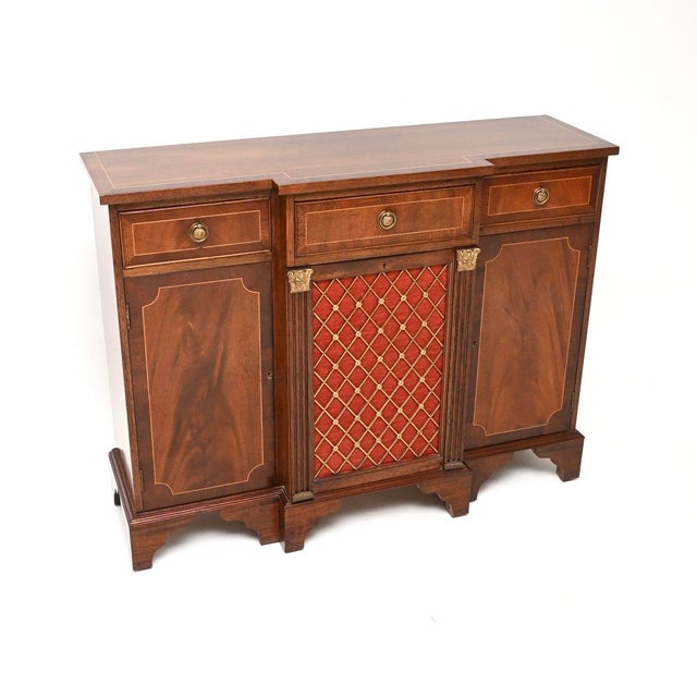 Vintage Georgian Style Grill Front Sideboard, 1930 For Sale - Image 11 of 11