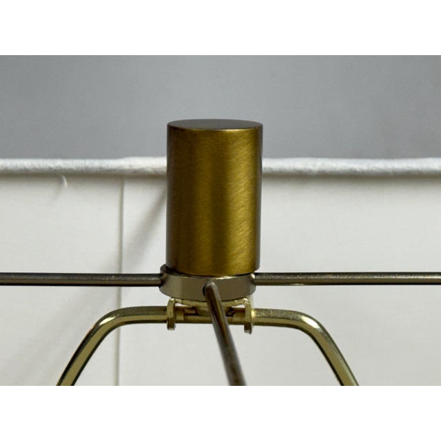 Metal Arteriors Home Rylan Antique Brass + Marble Floor Lamp For Sale - Image 7 of 12