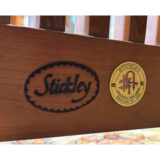 Stickley Spindle Reclining Leather Morris Chairs, a Pair For Sale - Image 17 of 18