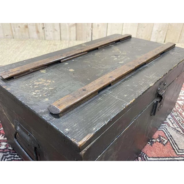 Black 20th Century Travel Trunk For Sale - Image 8 of 13
