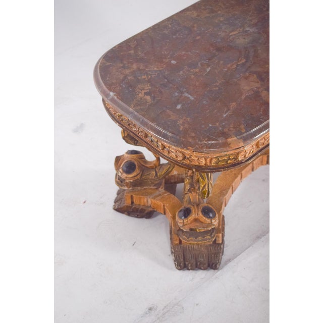 Rectangular Coffee Table with Marble Top, 1920s For Sale - Image 3 of 13