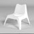 Plastic Sculptural Black and White Garden Lounge Chairs from Ikea, Set of 2 For Sale - Image 7 of 8