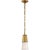 Modern Thomas O'Brien for Visual Comfort Signature Robinson Small Pendant in Hand-Rubbed Antique Brass with White Glass For Sale - Image 3 of 3