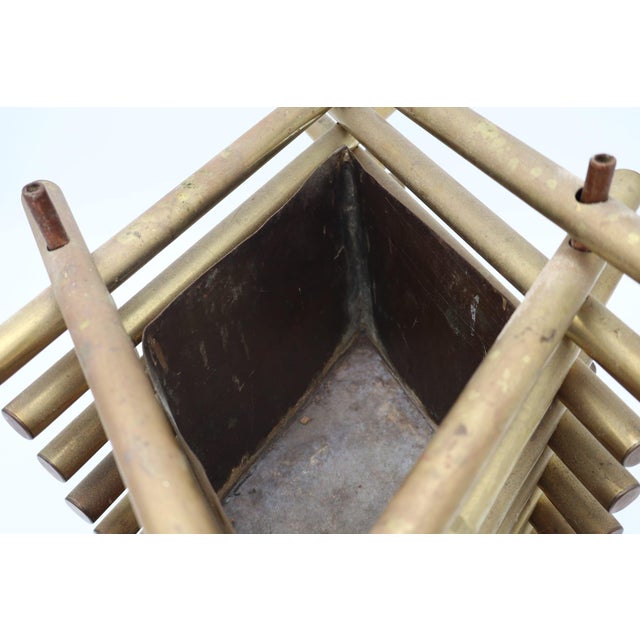 1950s Mid-Century Modern Sculptural Brass & Copper Planter, 1950s For Sale - Image 5 of 6